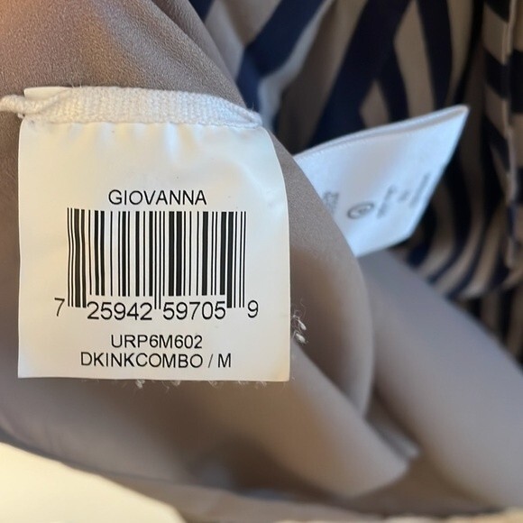 BCBGMaxAzria Giovanna Silk Striped Dress Medium - Picture 7 of 10